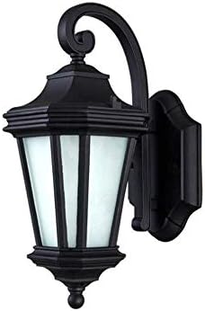 AMBAYZ Стенни лампи, Лампа E27 Осмоъгълни Промишлен Старинни Стенни Европейски Творчески Алуминий Метален Стенен Лампа Открит Проста Стъклена Стена Лампа Водоустойчи