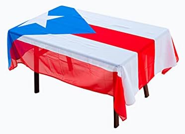 Правоъгълна Покривка Пуерто-Рико, Покривката с Флага Пуерто-Рико, Устойчив на Избледняване, Моющаяся Покривка с Националния флаг, е подходящ за кухненски вечери, за семейни събирания и мероприятия на открито