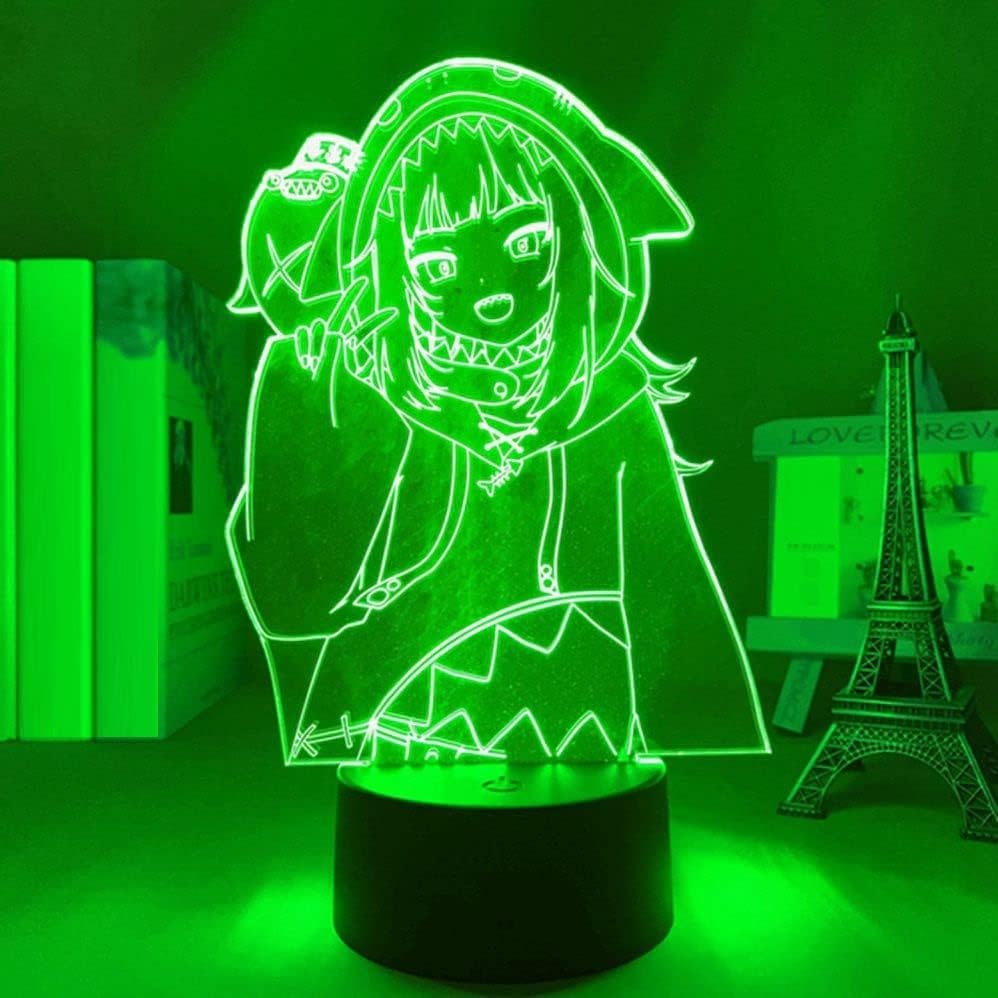 RYUSA Genshin Impact Diona 3D Илюзия Led лека нощ, 16 Цвята Настолна Лампа за Украса на Дома За Рожден Ден, коледа, Коледни Празници Подаръци за Децата-Фенове на Аниме