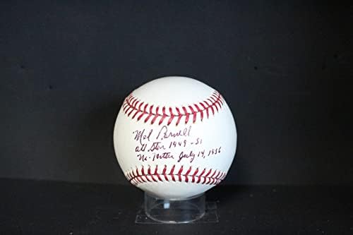 Автограф Мэла Парнелла (1949-51) Бейзболен автограф Auto PSA/DNA AM48697 - Бейзболни топки с автографи