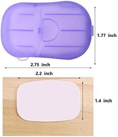 Еднократна парче сапун Преносима Пътна кутия за сапун За ръчно пране 20 парчета Мини-кутия от сапунена книжа (Пет цвята, само 10 кутии, само на 200 броя)