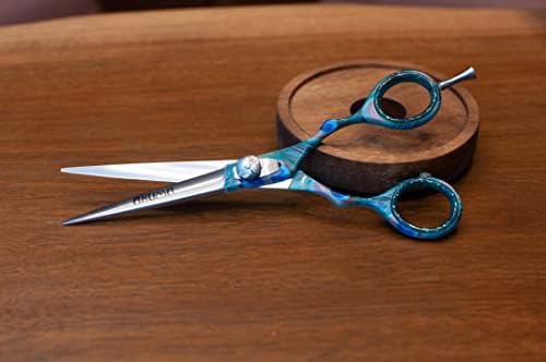 Ножица за Подстригване на Коса Ножици 6,5 Фризьорски салон Обикновени Ножици От Японска Неръждаема Стомана със Сменяеми Вложки за Пръстите