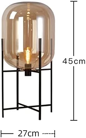 ACLBLK Стъклена Настолна Лампа в Постмодерния стил за Дневната, Лесен Промишлен Четириядрен Творчески Настолна Лампа E27, Трапезария, лека нощ за Моделите Офис, Хотел, ?