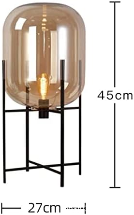 ACLBLK Стъклена Настолна Лампа в Постмодерния стил за Дневната, Лесен Промишлен Четириядрен Творчески Настолна Лампа E27, Трапезария, лека нощ за Моделите Офис, Хотел, Вила, Спалня, Нощно Шкафче, Настаняване в Семейство