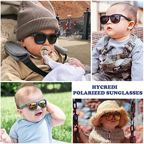 Hycredi Гъвкави Детски Поляризирани очила с Каишка за Новородени Момчета и Момичета На Възраст 0-24 Месеца