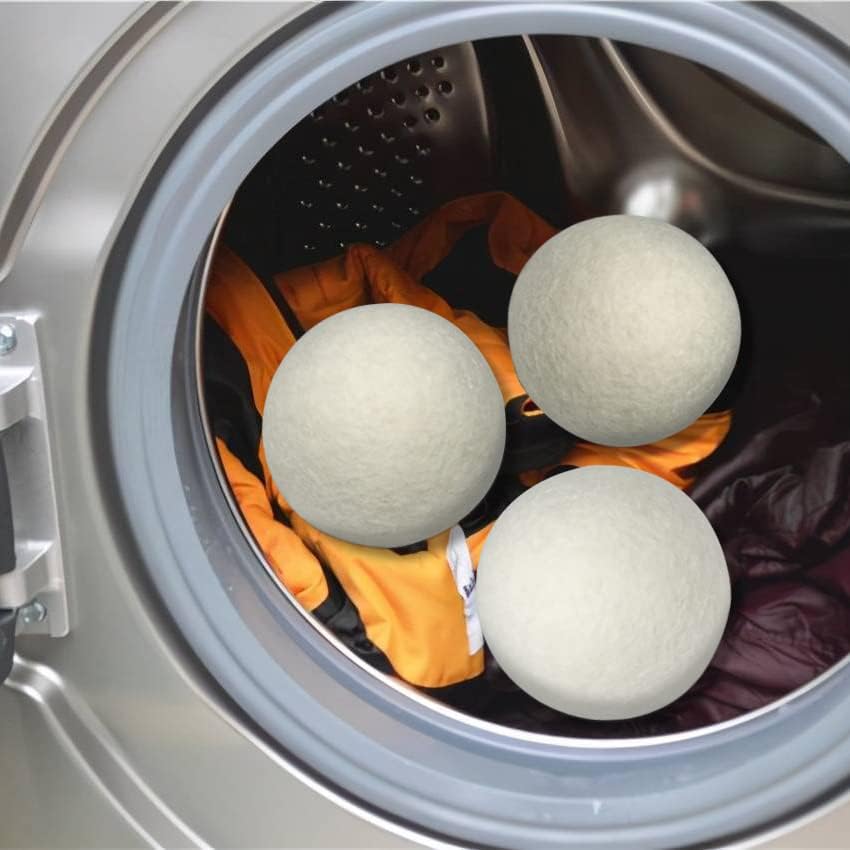 Топки за изсушаване на козината-Maones 6-Pack XL Многократна употреба топки за сушене на дрехи - Намалява броят на гънките на дрехите и спестява време на сушене