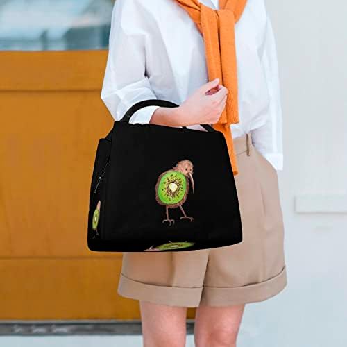 Монтирани Лъжичка Kiwi Bird Изолирани Чанти за Обяд Сгъваема Чанта-Тоут Множество Кутия за хранене с Дръжка за Жени, Мъже Унисекс Възрастни