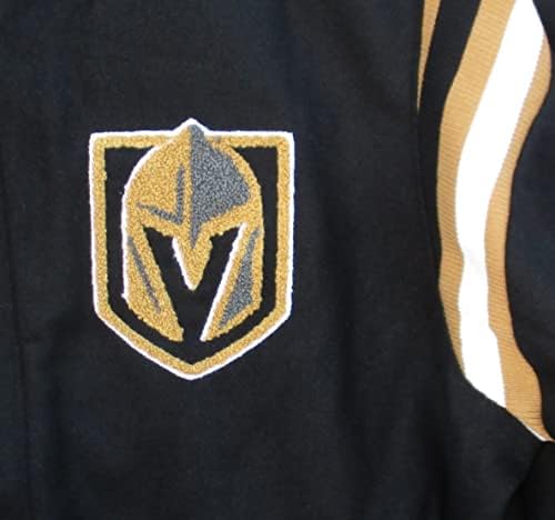 Мъжко яке в стил Рекрутской колежа на екипа на G-III Sports Vegas Golden Knights, размер 2X-Large 2XL, цвят Черен Със злато