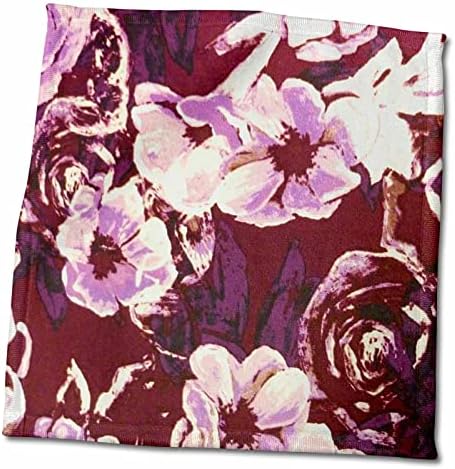 Кърпи 3dRose Florene с цветен модел и абстракция - Цветен Бордо - twl-62152-1)