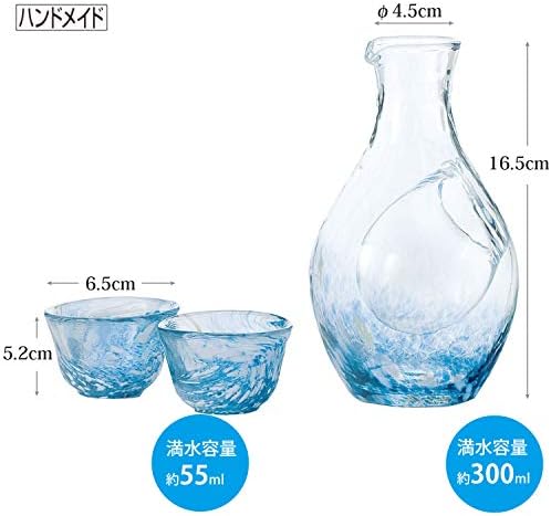 Комплект чаши за саке, カラ カェ 300 мл×1-55 мл, Буле