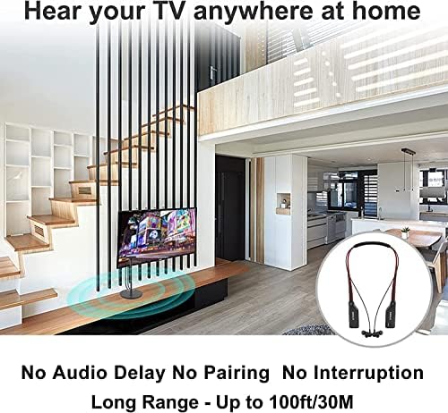 Безжични слушалки SIMOLIO за гледане на телевизия с допълнителни слушалки за замяна, Безжични Телевизионни слушалки, стойка за зареждане, резервни батерия и поддръжк?