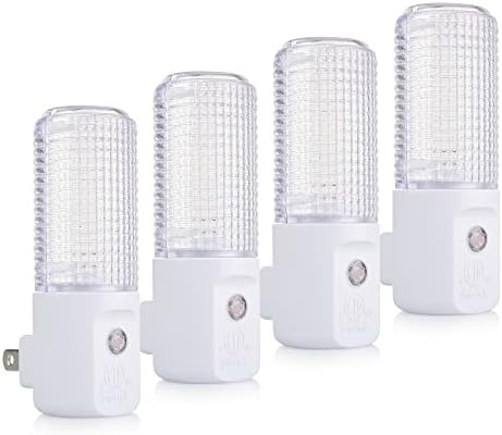 Кабел има значение: 4 набор от led ночников с датчици за светлина (Автоматични plug-in ночники / Led ночники с датчици за осветеност) в бял цвят