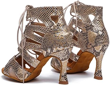 RUYBOZRY/ Дамски Обувки За Латино Танци с Отворени пръсти, Обувки за Балните Танци, Вечерни Обувки за Салса занимания, YCL536