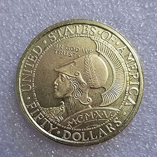 Старинни Занаяти 1915 S$50 Панама Тихоокеанския Сребърен Долар Възпоменателна Монета Възпоменателна Монета #2084