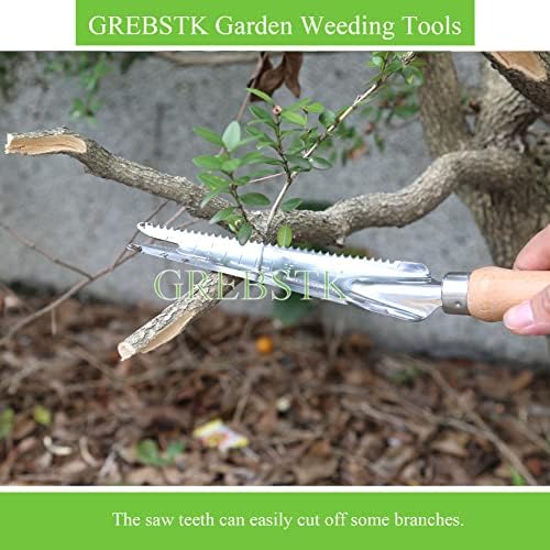 GREBSTK Crack Weeder Градински инструменти за плевене, с лопата буковой дръжка от неръждаема стомана