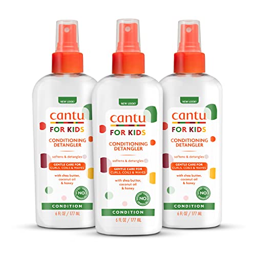 Cantu Care for Kids Климатик-распутыватель без парабени и сулфати с масло от шеа, 6 течни унции (опаковка от 3 броя) (Опаковка може да варира)