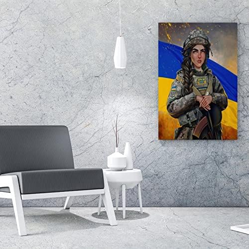 Военен художествен Плакат на Изкуството на Войната на Украинската Армия Арт Плакат (2) Платно за Живопис Плакати и Щампи Стенни Художествени Картини за вашия интериор на Хола Спални 20x26 инча (51x66 см), Без рамка-Стил-1