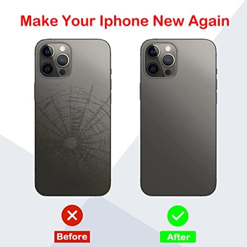 Подмяна на задното стъкло Phoupair OEM за iPhone 12 Pro Max 6,7 инча с Професионален набор от инструменти за ремонт (Графит)
