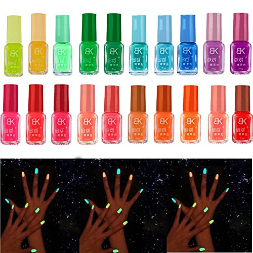 7 мл 20 цвята лак за нокти серия флуоресцентни неонови надписи, светещи гелевых лакове за нокти, за блясък в тъмен лак за нокти vernis a ongle - (Цвят: 1)