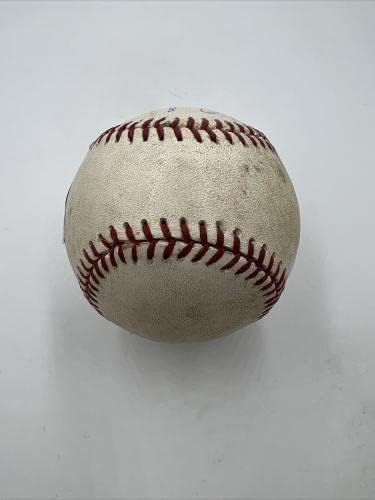 Мариано Ривера Последната игра в кариерата си С Автограф на Използваните Бейзболен Щайнер #22/24 - MLB Използвани Бейзболни топки С Автограф