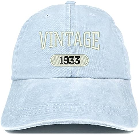 Моден магазин за дрехи Реколта 1933 бродиран 90-ия рожден ден на мека Короната измити памук Cap