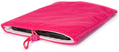 Калъф BoxWave, който е Съвместим с LG G Pad 10.1 (Case by BoxWave) - Кадифена торбичка, Мек калъф от велюровой плат с завязками за LG G Pad 10.1 - Cosmo Pink