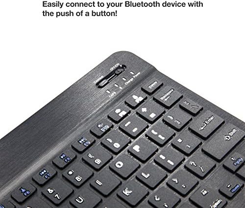 Клавиатурата на BoxWave, съвместима с Честта 3C 4G (Клавиатура от BoxWave) - Bluetooth клавиатура SlimKeys, Преносима клавиатура с вградена отбора за Честта 3C 4G - Jet Black