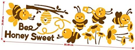 BESPORTBLE 1бр Beenies Сладки Мультяшные Пчелите Стикери За Стена Малка Пчела Стикер На стената Стикер На стената Мультяшное Прозорец Пчелите Стикери За Стена Пчелен Декор