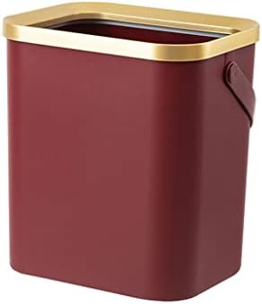 N/A Златна кофа за Боклук за Кухня, Баня, Четырехстворчатый Пластмасов Тесен кофа за боклук притискателния тип с капак (Цвят: червен размер: 1 бр.)