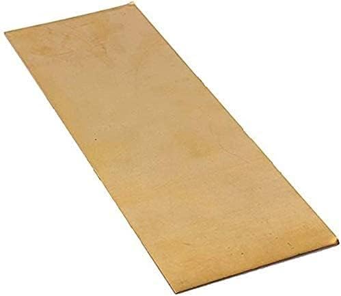 Медни листа фолио YIWANGO Месинг лист Суровини, за обработка на метали Латунная плоча Медни листа (Размер: 1.2x100x100 мм)