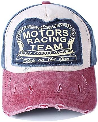 Екипът състезания MHKECON Motors Реколта Выстиранная Спортна бейзболна шапка От Плат Деним Унисекс