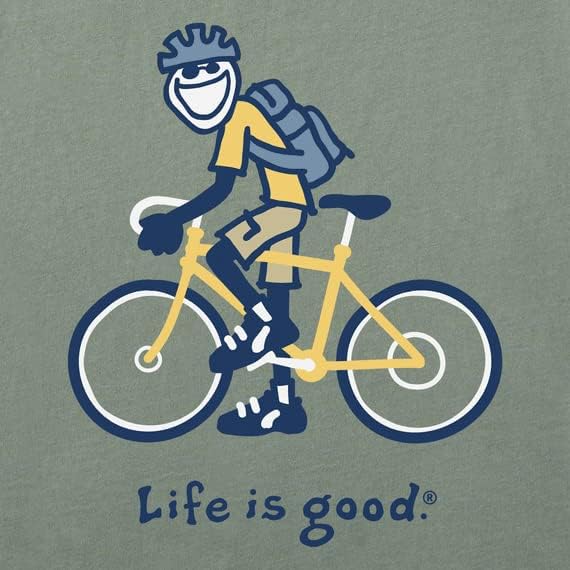 Life is Good Мъжка тениска Джейк Biking с къс ръкав Crusher-LITE Tee