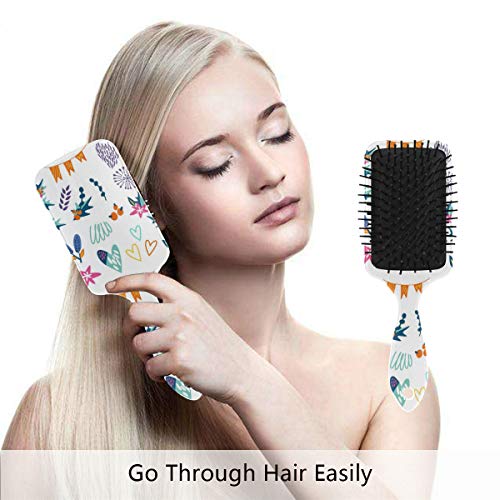 Четка за коса на въздушна възглавница Vipsk, Пластмасов Цветна Коледна четка Xma, Подходящ за добър масаж и Антистатични разнищване на косата, подходящ за суха и мокра коса, гъста, къдрава или на преките