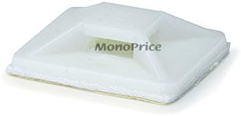 Закрепване за кабелни основи Monoprice 25x25 (мм), 100 бр./опаковане. - бял