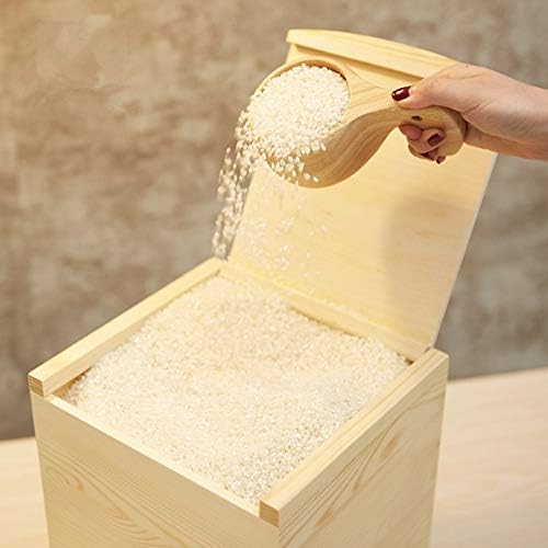 Anncus Кратък Дизайн Дървена Кутия За Съхранение В Японски Стил Мида Кутия за Ориз От Насекоми, Без да се Бои са Екологично Чисти Кухненски Принадлежности