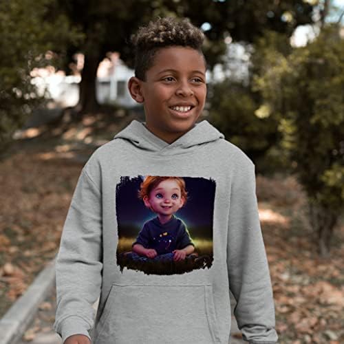 Детска hoody с качулка от порести руно Boy Design - Космическа Детска hoody - Hoody със звездното небе за деца