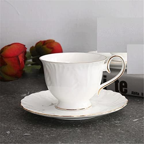 UXZDX Европейския комплект чаши кафе на Вълна пном пен, на английски, определени за следобеден чай, набор от манекени от керамични костен порцелан (Цвят: A, размер: както е показано на фигурата)