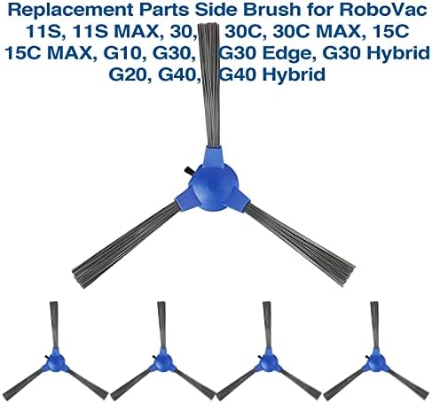 Tuxiaobu 4 Опаковки Сменяеми Странични четки за роботи-подметальщиков, Странична четка на Прахосмукачката, за да RoboVac 11S, 11S MAX, 30, 30C, от 30С MAX, 15C, 15C MAX, G10, G30, G30 Edge, G30 Hybrid, G20, G40, G40