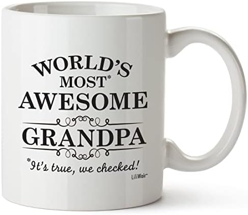 Подарък от LiliWair дядо Забавни Подаръци за рождения Ден на най-Големите дядовци, най-Добрите чаши за Кафе на рождения Ден на татко, Чаша за рождения Ден На дядо или Тат