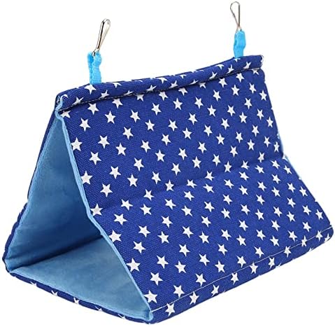 Подвесная Палатка GLOGLOW Bird, Удобен за потребителя Дизайн на Страничните Отвори, Сигурно Двойно Легло, Топла за Вълнообразни Попугайчиков Blue Star