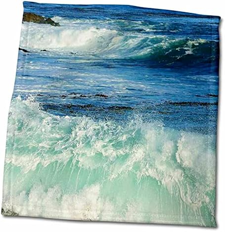 3dRose Florene Воден пейзаж - Вълни на Тихия океан - Кърпи (twl-43784-1)