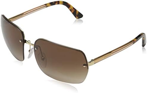 Дамски Слънчеви очила Прада на Светло Златна Рамка, Кафяви Градиентные лещи, 62 мм