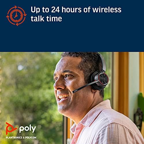 Безжична слушалка Поли - Voyager 4310 UC + поставка за зареждане (Plantronics) - Однонаушная слушалки с микрофон - се Свързва към PC / Mac чрез USB адаптер-С Bluetooth, за мобилен телефон чр?