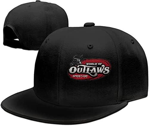 World of Outlaws - бейзболни Шапки Sprint Cars, бейзболна шапка Унисекс С Плоска периферия, Шапка