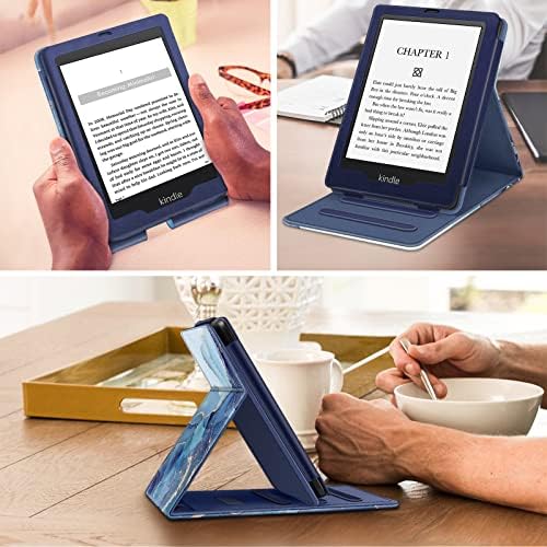 Калъф Fintie за 6,8-инчов Kindle Paperwhite (11-то поколение-2021) и Kindle Paperwhite Signature Edition - Тънък и лек калъф + Вертикална поставка с няколко режима на преглед, автоматично преминаване