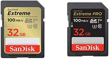 Карта памет SanDisk Extreme 32GB SDHC UHS-I - C10, U3, V30, 4K, UHD, SD карта - SDSDXVT-032G-GNCIN и карта памет 32GB Extreme PRO SDHC UHS-I - C10, U3, V30, 4K UHD, SD карта - SDSDXXO-032G-GN4IN