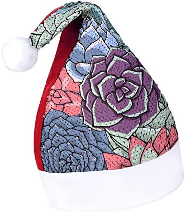 Коледна шапка с пайети за сочни растения XKAWPC, дизайн на шапки на Дядо Коледа със собствените си ръце, червено, зелено