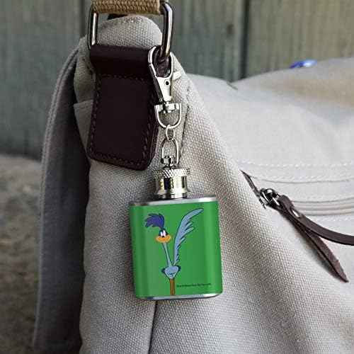 Ключодържател Looney Tunes Road Runner от неръждаема стомана с мини-фляжкой на 1 унция