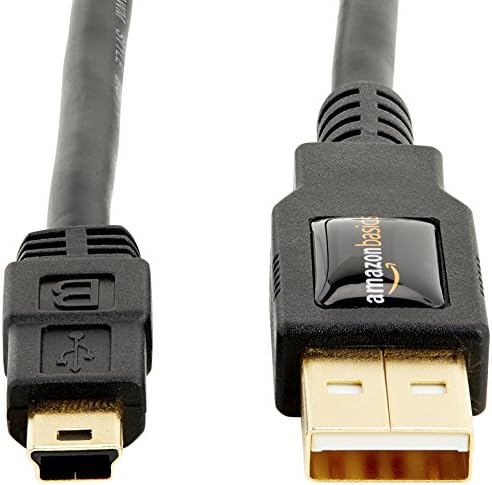 Кабел за зарядно устройство на Basics USB 2.0 - от щепсела A до кабел Mini-B - 3 фута (0,9 метра) и кабел за принтер, USB 2.0 - от щепсела A до щепсела B - 16 фута (4,8 м), черен