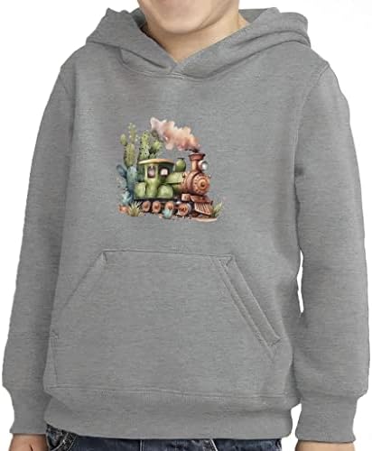 Влак дете графичен пуловер hoody с качулка - дизайн рисунка Гъба руното hoody - тематични hoody с качулка за деца